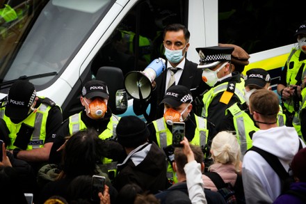 Protestors Block An Immigration Enforcement Van, Glasgow, United Kingdom - 13 May 2021