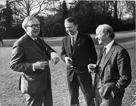 Lord Barber Of Wentbridge (died 12/2005) (formerly Anthony Barber) With Geoffery Rippon M.p. (arm In Plaster) And Peter Walker M.p.