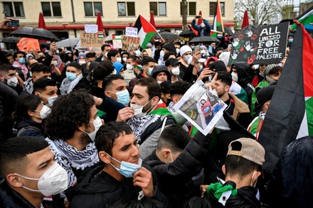 Palestine support protest in Cologne, Germany - 15 May 2021 Stock ...