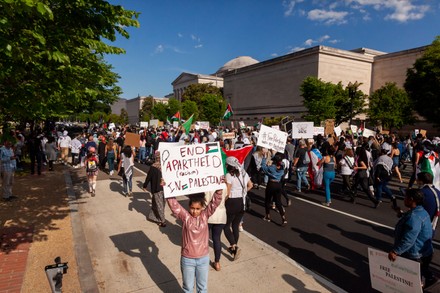 March for Palestine, Washington DC, USA - 15 May 2021 Stock Pictures ...