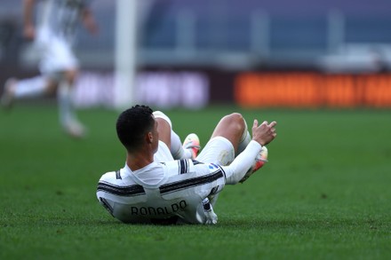 Cristiano Ronaldo of Juventus looks on during the Serie A match