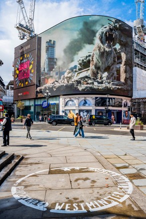 Launch Zack Snyder's movie ARMY OF THE DEAD on the Piccadilly Lights, Piccadilly Circus on the deay cinemas are allowed to re-open., Piccadilly Circus, London, UK - 17 May 2021