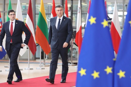 Andrej Plenkovic PM Of Croatia At The European Council, Brussels ...