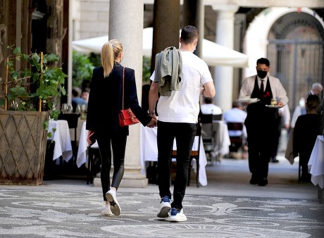 Alvaro Morata and Alice Campello out and about, Milan, Italy - 20 May 2021