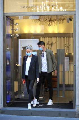 Alvaro Morata and Alice Campello out and about, Milan, Italy - 20 May 2021