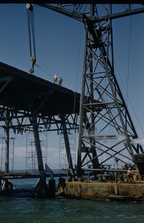 Ship Docking On Oil Rig Platform Editorial Stock Photo - Stock Image ...