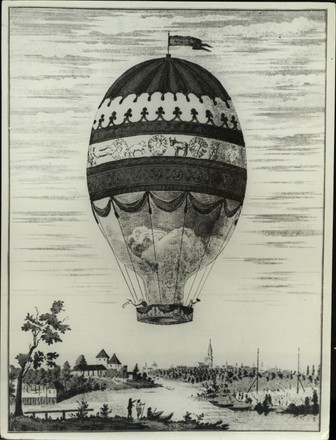 Illustration Hot Air Balloon Ascending Into Editorial Stock Photo 