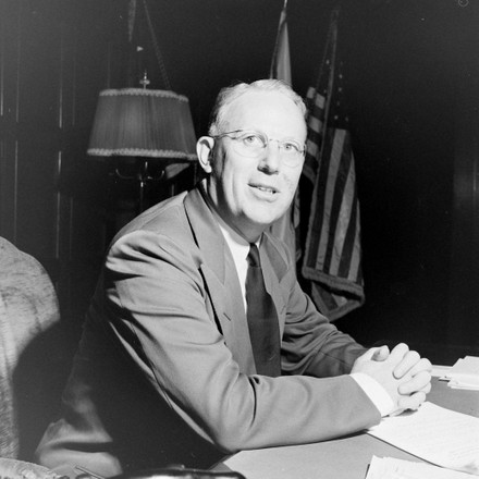 Governor Earl Warren Sitting Inside Office Editorial Stock Photo ...