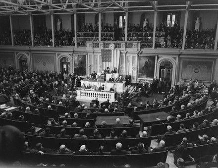 Secretary State Cordell Hull Speaking Joint Editorial Stock Photo ...