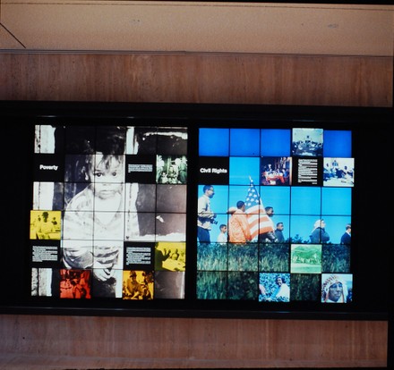 Collage Lyndon Baines Johnson Library Museum Editorial Stock Photo