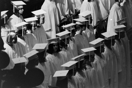 Luci Baines Johnsons Graduation National Cathedral Editorial Stock