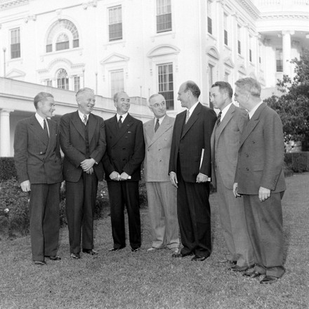 Atomic Energy Commission Standing President Harry Editorial Stock Photo ...