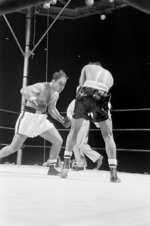 Rocky Marciano Fighting Against Archie Moore Editorial Stock Photo ...