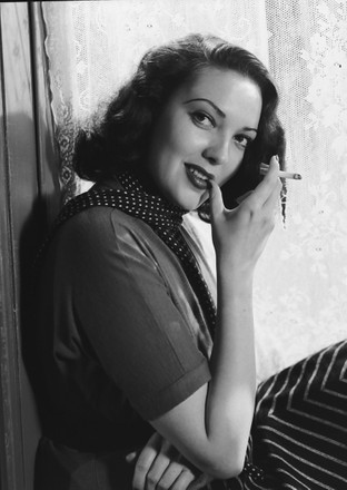 American Actress Linda Darnell Holding Cigarette Editorial Stock Photo ...