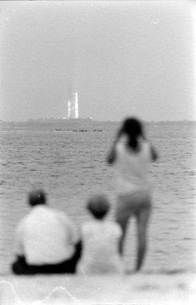 Group People Watching Launch Apollo 11 Editorial Stock Photo - Stock
