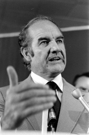 Democrat George Stanley Mcgovern Talking Through Editorial Stock Photo ...