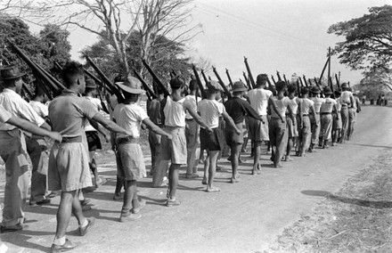 Soldiers Marching On Street During Karen Editorial Stock Photo - Stock ...