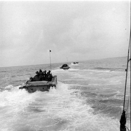 Soldiers Riding Amphibious Tractors Alligator During Editorial Stock ...