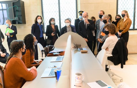 Blanquer and Borne visit the incubator Philanthro-Lab, Paris, France - 25 May 2021