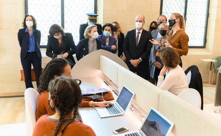 Blanquer and Borne visit the incubator Philanthro-Lab, Paris, France - 25 May 2021