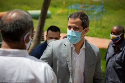 Guaido celebrates the support of Henrique Capriles for the proposed agreement, Caracas, Venezuela - 26 May 2021