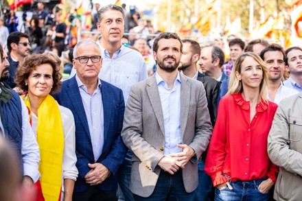 Protest Against The Catalan Separatist In Barcelona, Spain - 27 Oct 2019
