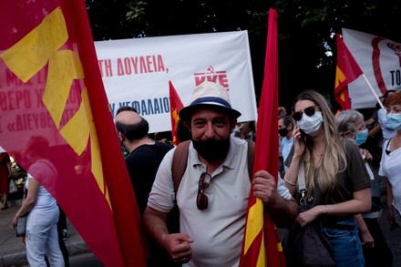 Rally Of The Communist Party Of Greece In Athens - 27 May 2021