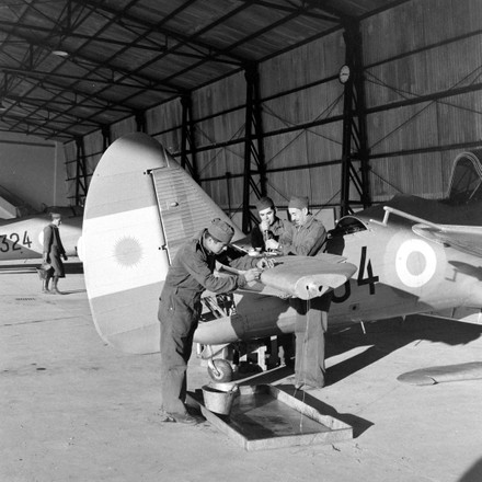 Argentine Soldiers Fixing Aircraft Argentina 1941 Editorial Stock Photo ...