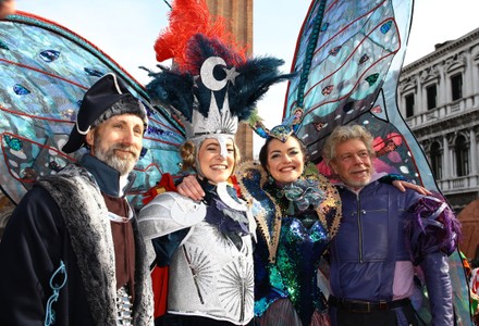 Flight Of The Angel (Il Volo Dell'Angelo) - Venice Carnival 2019, Italy - 24 Feb 2019