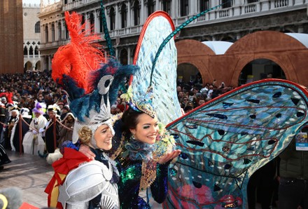 Flight Of The Angel (Il Volo Dell'Angelo) - Venice Carnival 2019, Italy - 24 Feb 2019