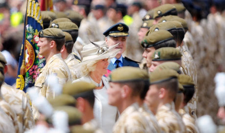 The Homecoming Parade of the 11 Light Brigade in the presence of Camilla, Duchess of Cornwall, Winchester, Hampshire, Britain - 23 Jun 2010