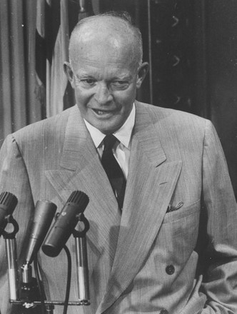 President Dwight D Eisenhower Smiling Mike Editorial Stock Photo ...