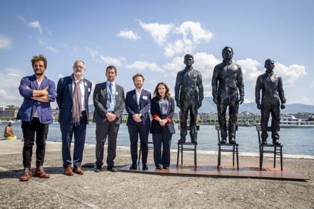 'AnythingToSay?' sculpture in Geneva in tribute to whistleblowers, Switzerland - 04 Jun 2021