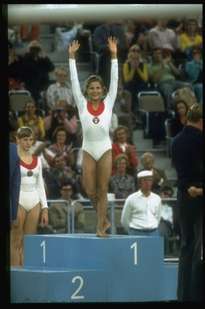 Soviet Gymnast Olga Korbut Action On Editorial Stock Photo - Stock ...