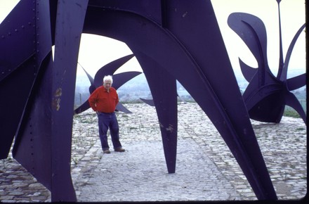 Sculptor Alexander Calder Standing Outside His Editorial Stock Photo ...