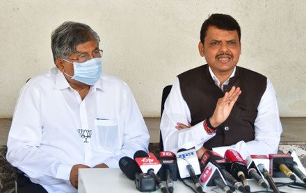 Former Maharashtra CM Devendra Fadnavis Addresses A Media, Mumbai ...