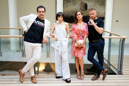 (From L to R) Actor Alfonso Sanchez, Actress Chacha Huang, Actress Carmen Canivell and actor Alberto Lopez