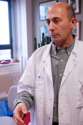 Professeur Laurent Lantieri in his office in the Henri-Mondor hospital in Paris, France - 12 Mar 2009
