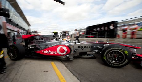 Lewis Hamilton Driving Mclaren Editorial Stock Photo - Stock Image