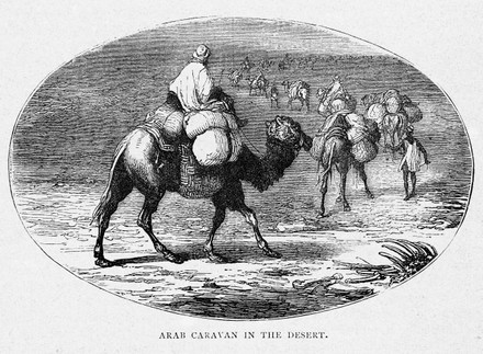 'Arab Caravan In The Desert'