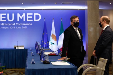 Meeting of the Ministers of the Mediterranean EU countries in Athens, Greece - 11 Jun 2021