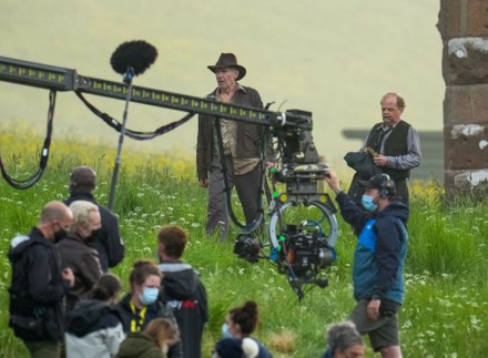 'Indiana Jones' on set filming, Leaderfoot, Melrose, Scottish Borders, UK - 11 Jun 2021
