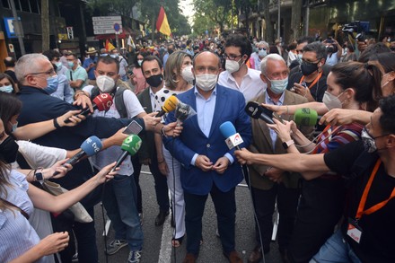 Protests against pardons for independence prisoners in Catalonia, Spain - 11 Jun 2021