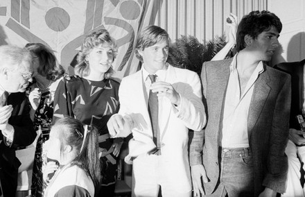 Tatum O'Neal, Christopher Atkins, and Vincent Spano at Superman 3 Premiere Party