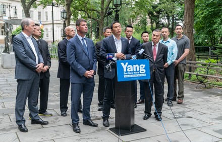 Mayoral candidate Andrew Yang received endorsement by CEA and AAPEX, New York, United States - 14 Jun 2021
