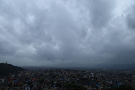 Monsoon Clouds Seen Above Kathmandu Valley Editorial Stock Photo ...