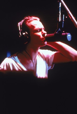 Actor River Phoenix in a recording studio., USA