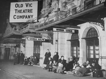 People Waiting Outside Old Vic Theatre Editorial Stock Photo - Stock
