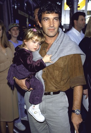 Actor Antonio Banderas Holding Daughter Stella Editorial Stock Photo 