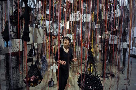 French Artist Annette Messager Put The Finishing Touches To Her First Major Uk Retrospective At The Hayward Gallery Picture By Glenn Copus